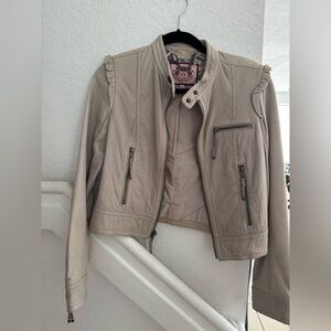 Juicy Couture Light Tan Leather Jacket